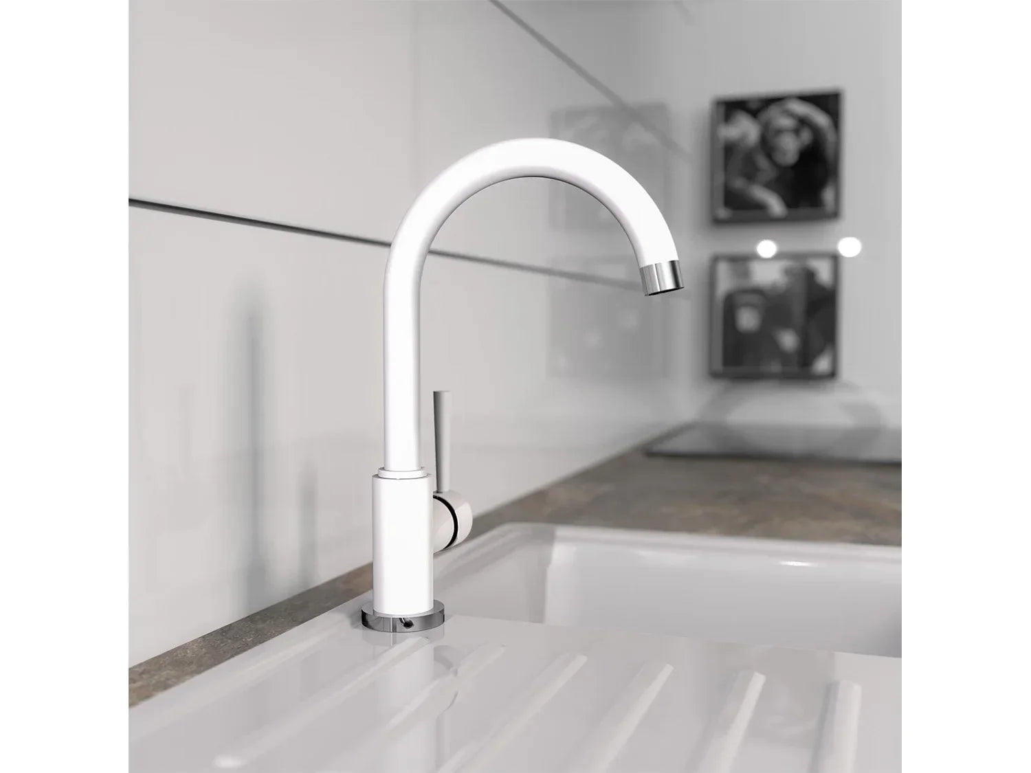 Schtte Mitigeur robinet de cuisine CORNWALL, avec bec courb