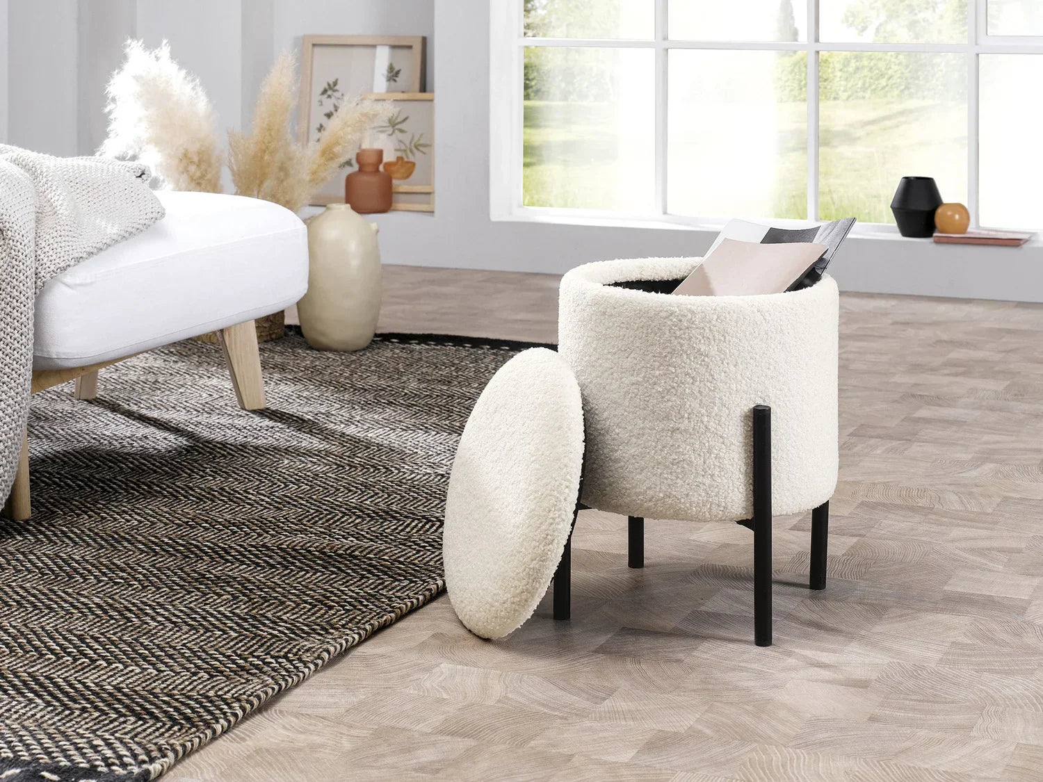 LIVARNO home Tabouret avec compartiment de rangement,  35 cm