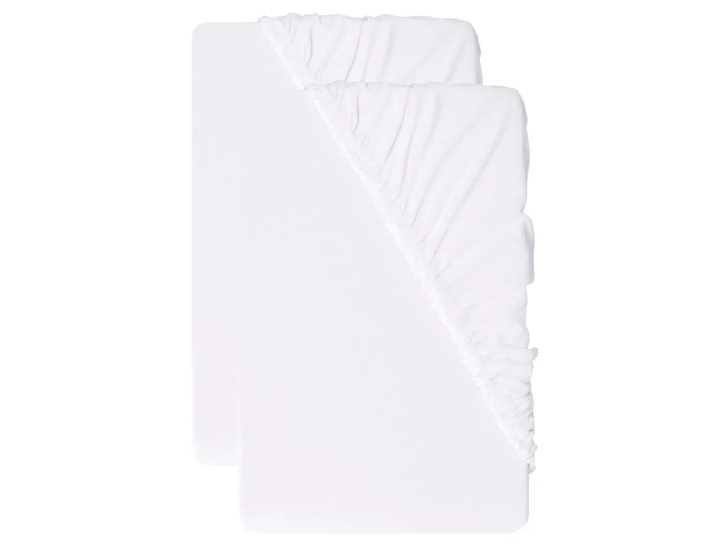 LIVARNO Lot de 2 draps-housses en jersey, 90-100 x 200 cm