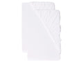 LIVARNO Lot de 2 draps-housses en jersey, 90-100 x 200 cm