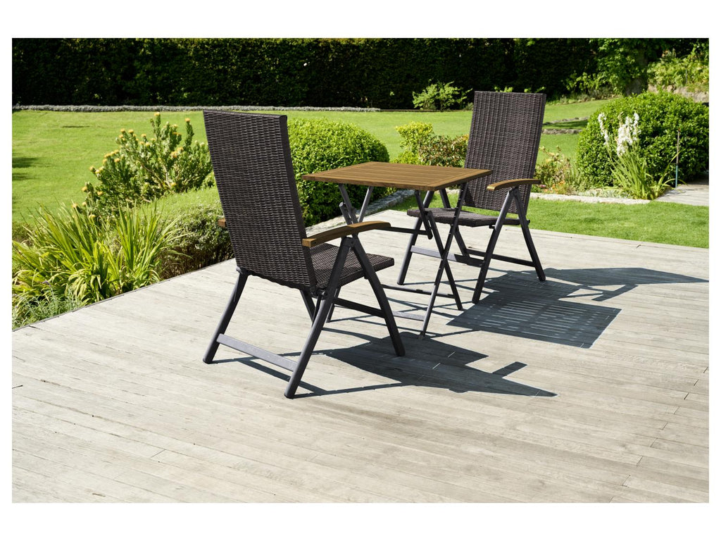 LIVARNO Table de jardin + Lot de 6 fauteuils pliants tresss Valencia