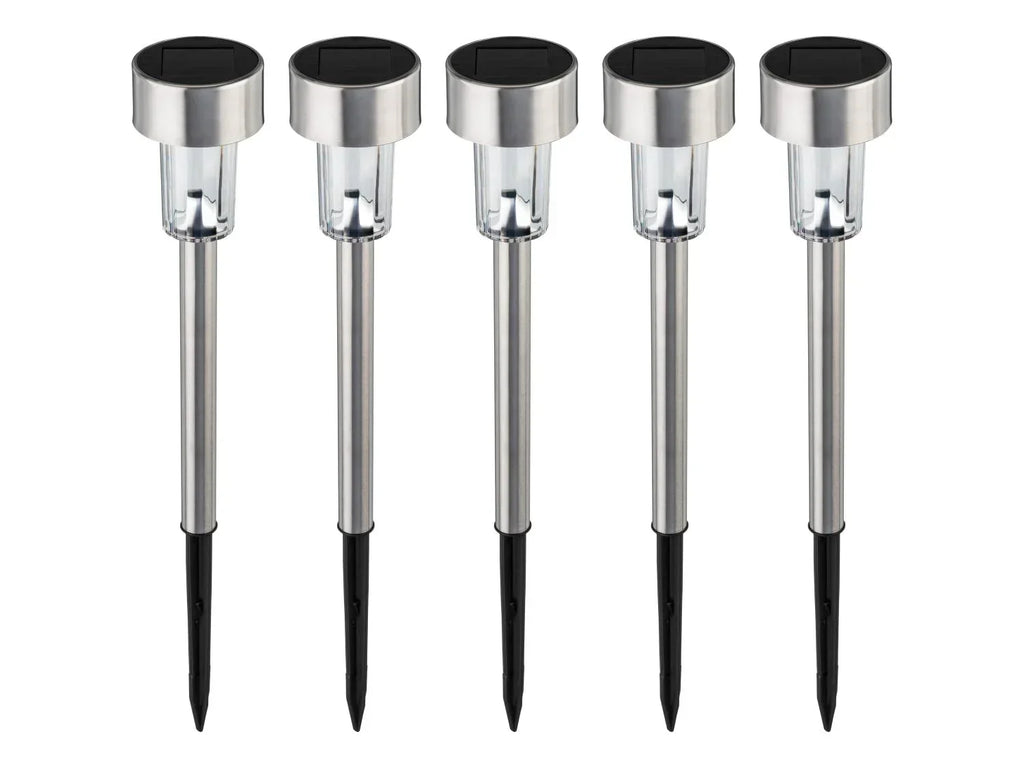 LIVARNO Lot de 5 balises solaires  LED