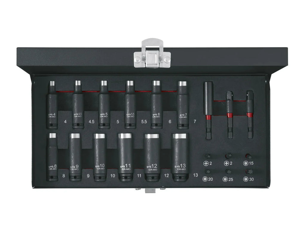 PARKSIDE PERFORMANCE Set de douilles et embouts pour cl  choc, PSS 21 A1, 21 pices