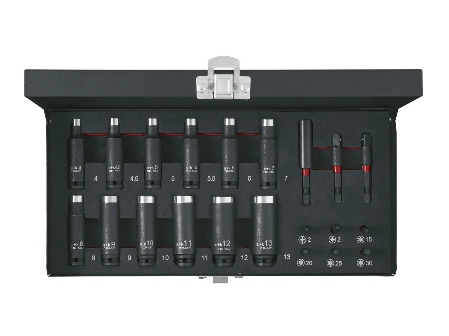 PARKSIDE PERFORMANCE Set de douilles et embouts pour cl  choc, PSS 21 A1, 21 pices