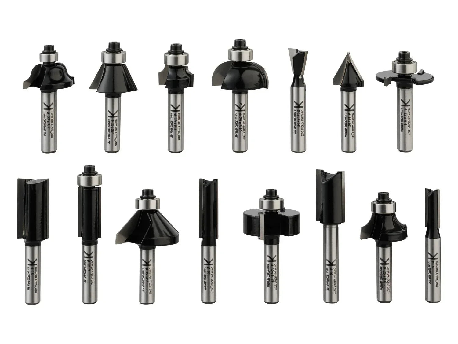 PARKSIDE PERFORMANCE Set d'embouts de fraisage PPFB 15 A1, 15 pices