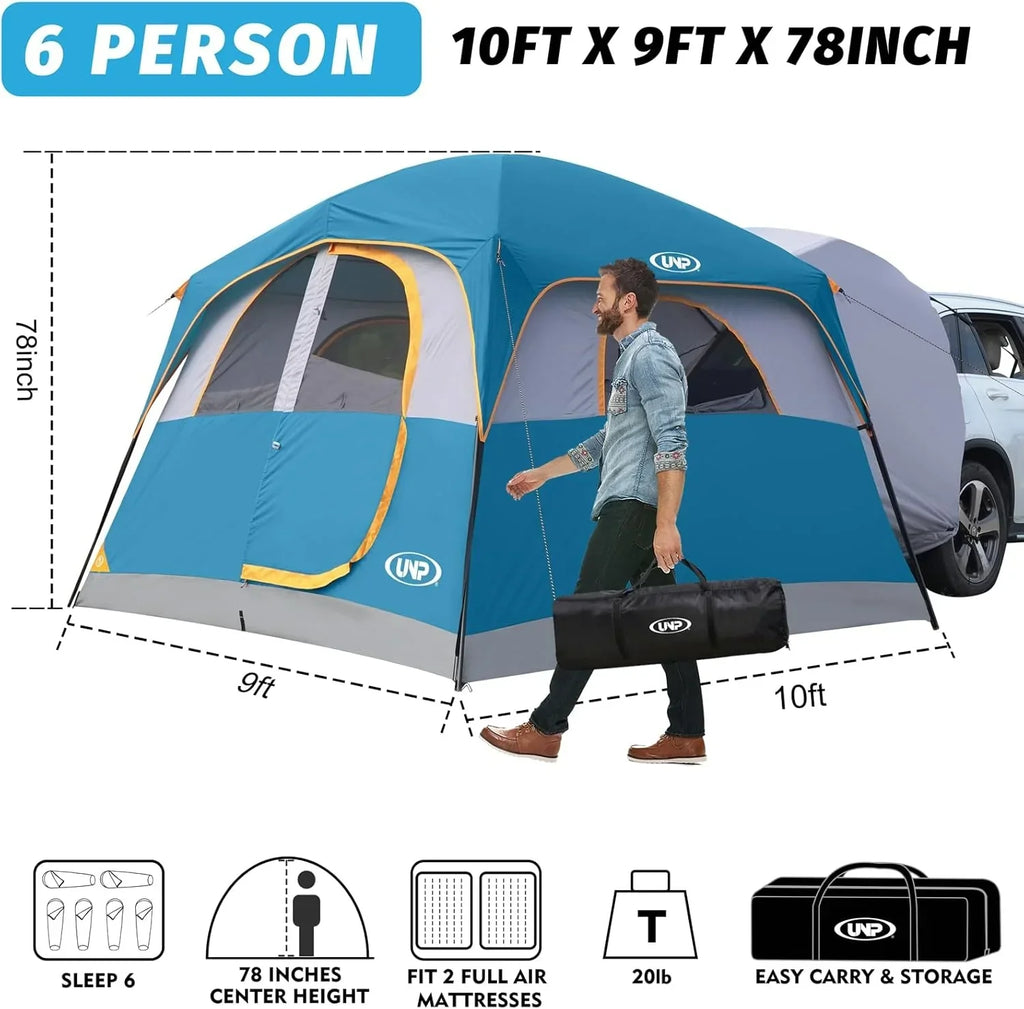 SUV Tent for Camping 6-Person SUV Tailgate Tent - Easy Set Up with Rainfly