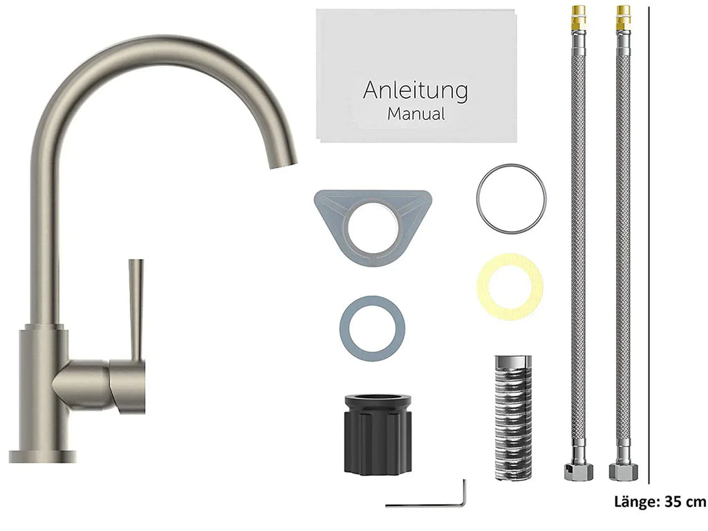 Schtte Mitigeur robinet de cuisine CORNWALL, avec bec courb