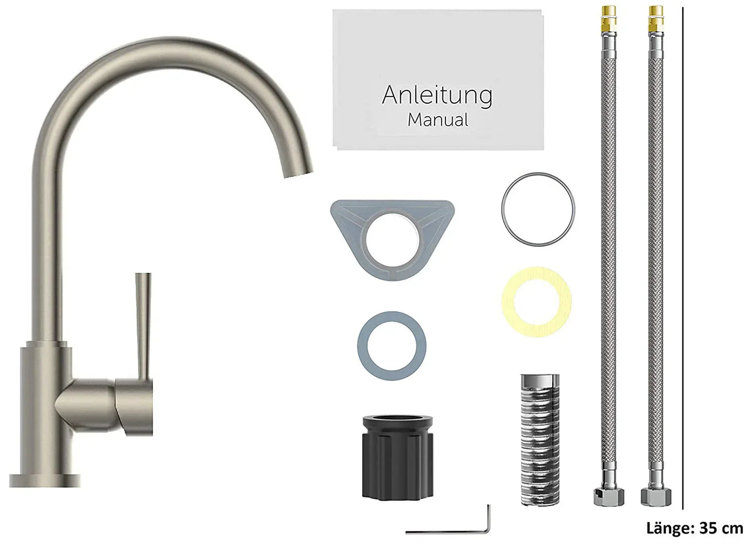 Schtte Mitigeur robinet de cuisine CORNWALL, avec bec courb