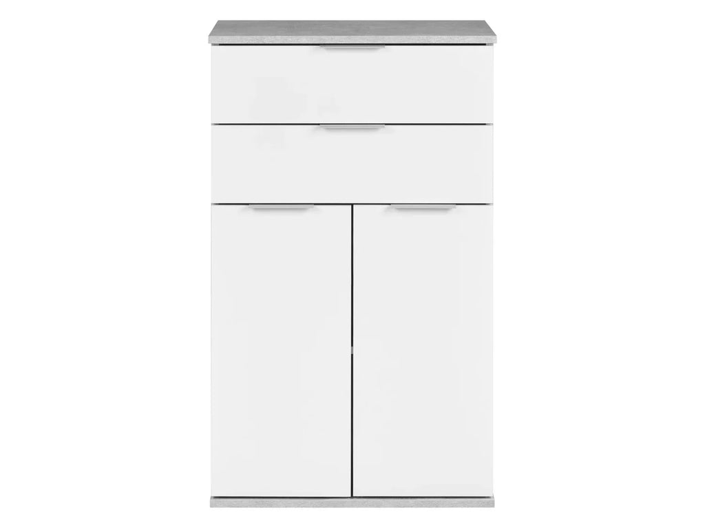 LIVARNO home Meuble bas, 57,6 x 94,8 x 32,9 cm, blanc/imitation bton