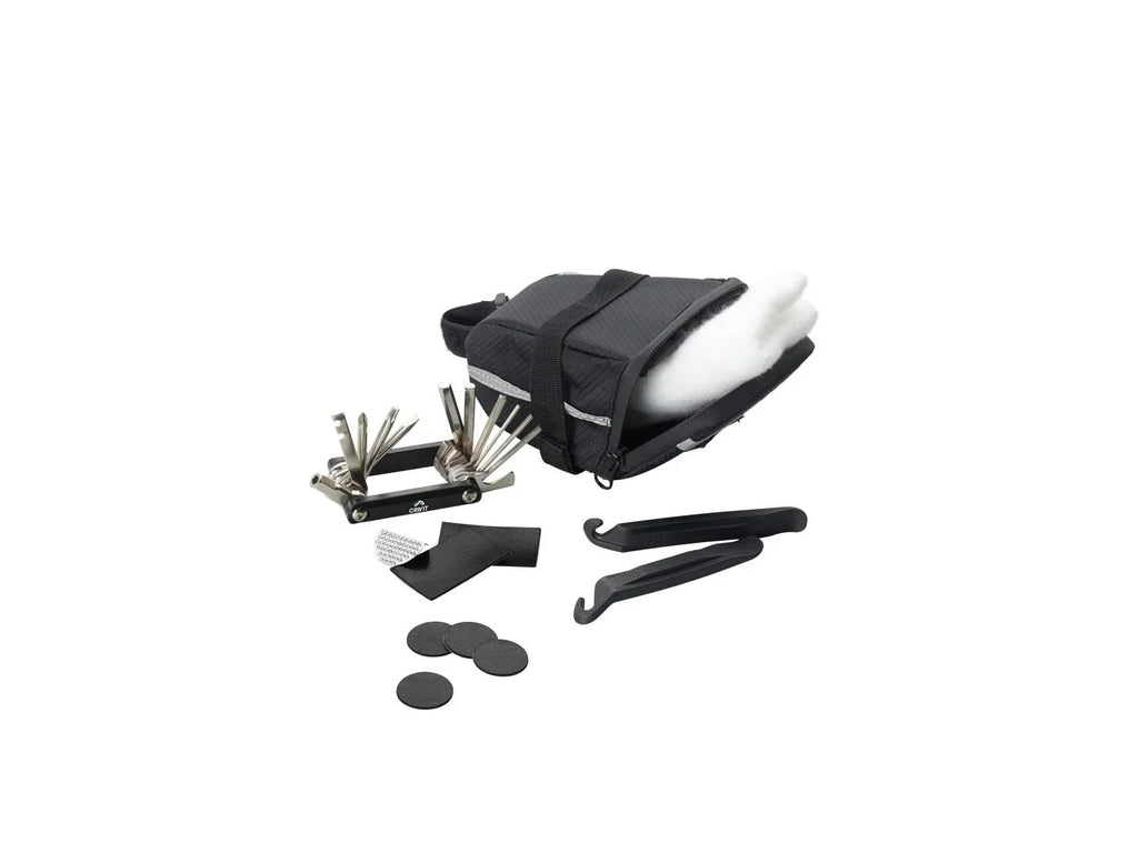 CRIVIT Outil multifonction pour vlo, sacoche de selle avec outils ou mini-pompe  manomtre