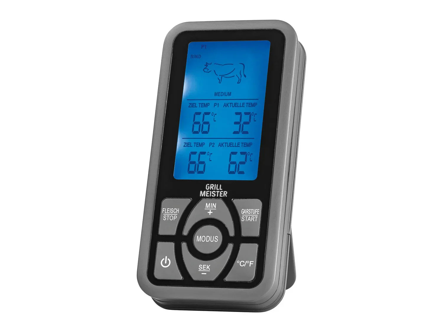 GRILLMEISTER Thermomtre barbecue sans fil GFGT 433 B2 ou Thermomtre barbecue Bluetooth CFGT 433 B2
