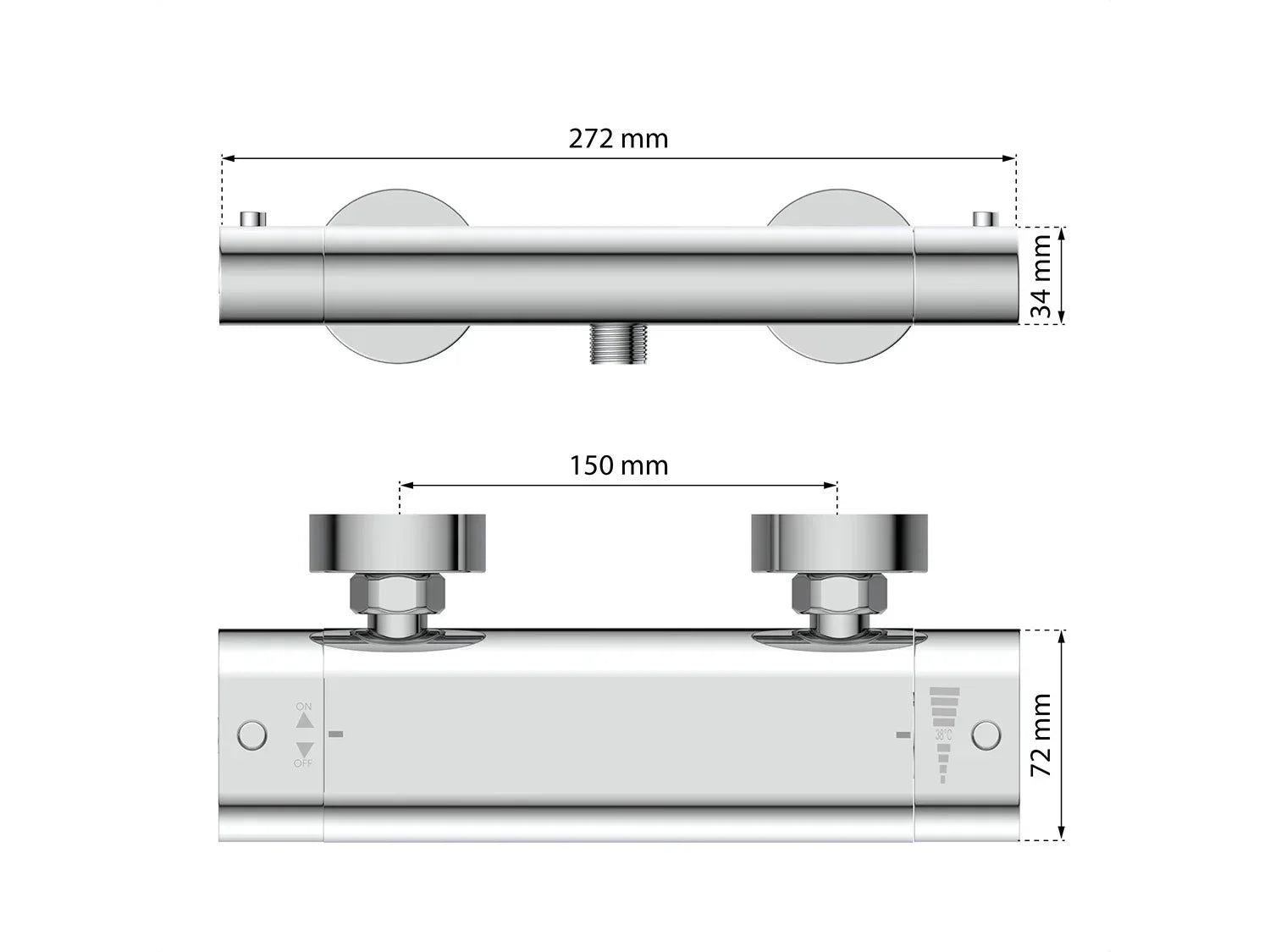 Eisl Mitigeur de salle de bain CARNEO, avec thermostat