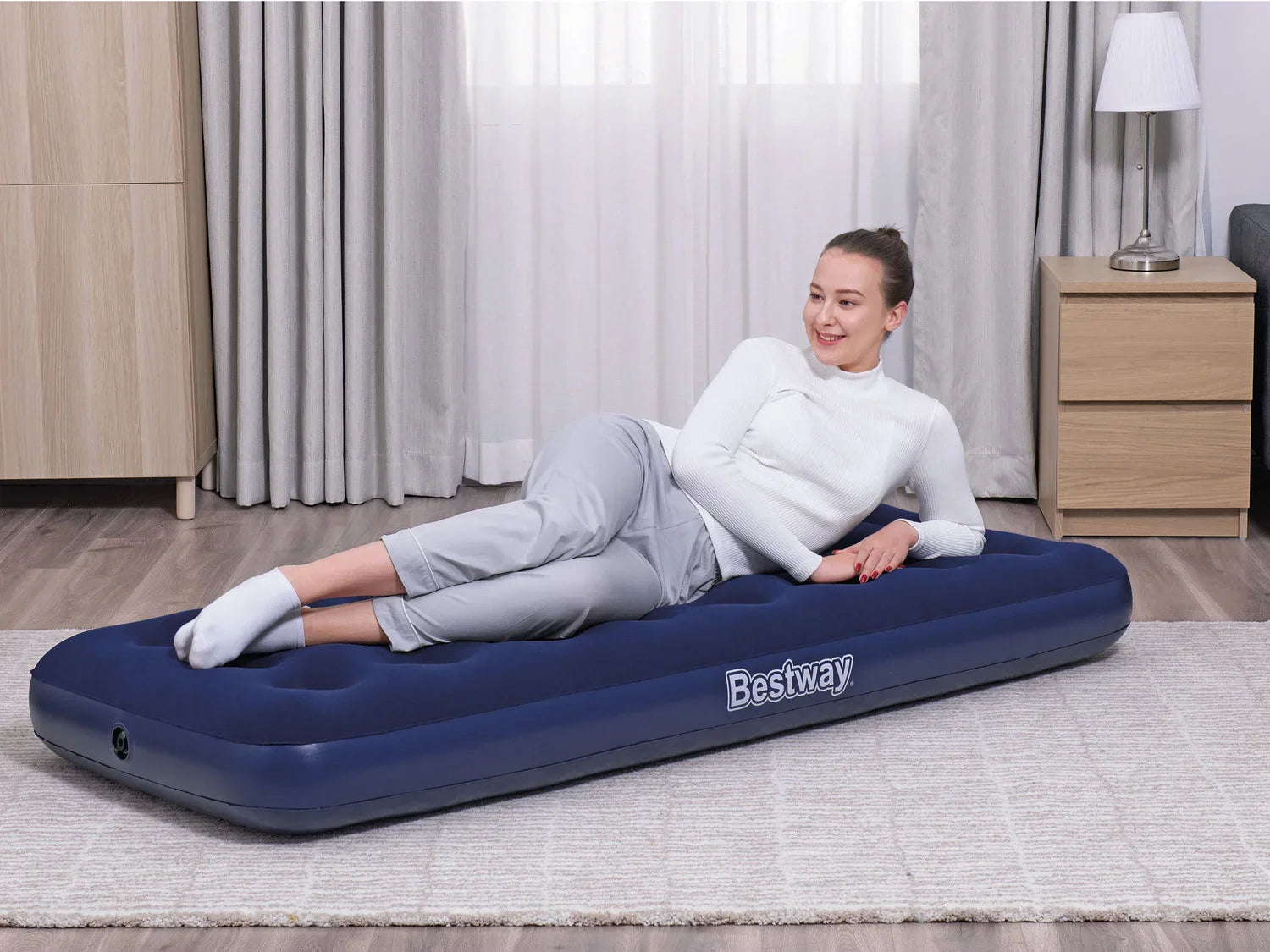 Bestway Matelas gonflable Blue Horizon Single, 185 x 76 cm