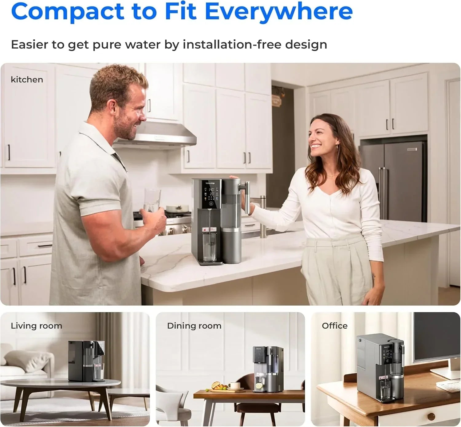 Waterdrop WD-A2 Countertop Reverse Osmosis System 3:1 Purified Water to Drain Ratio