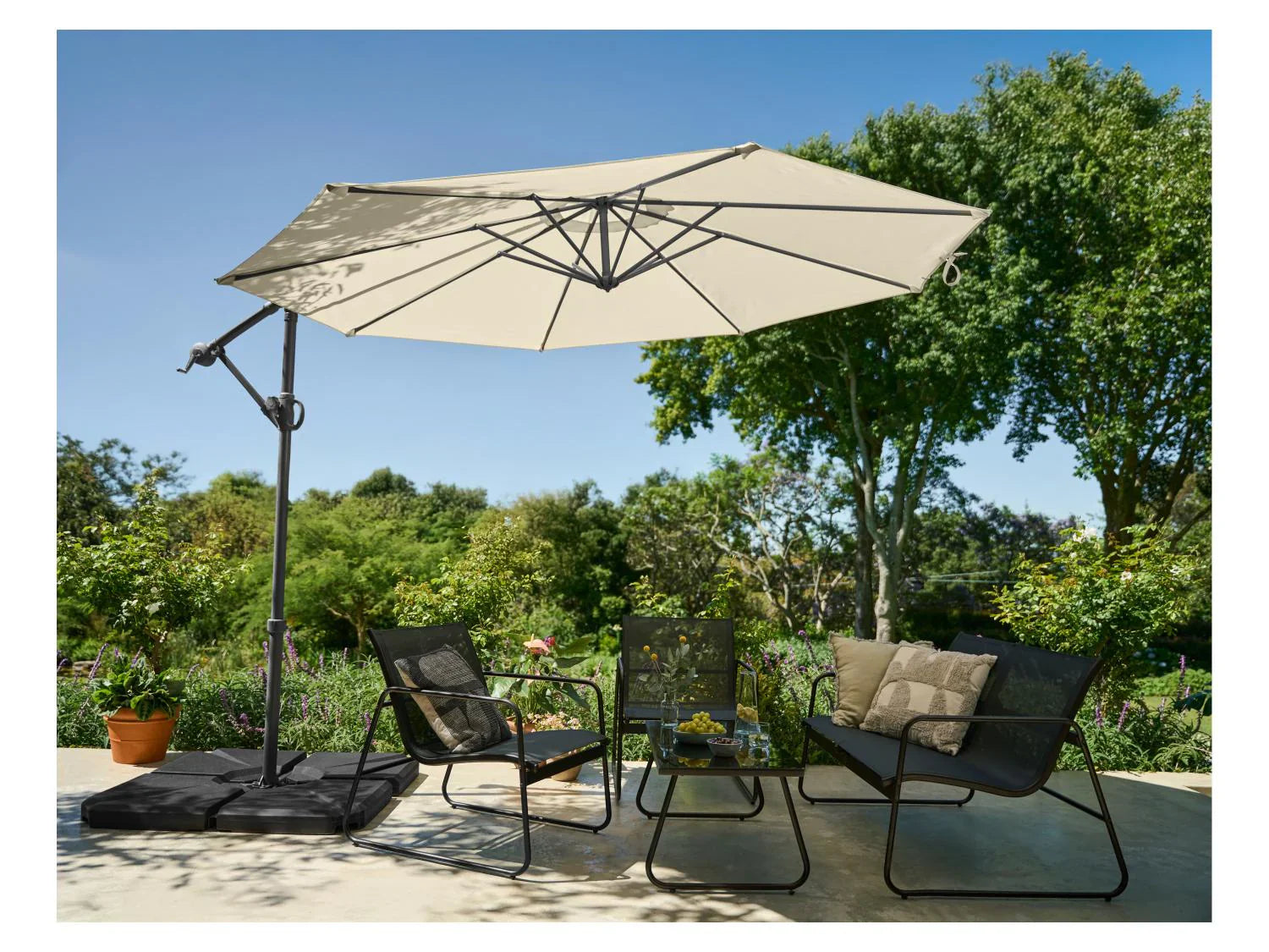 LIVARNO Dalles de lestage pour parasol