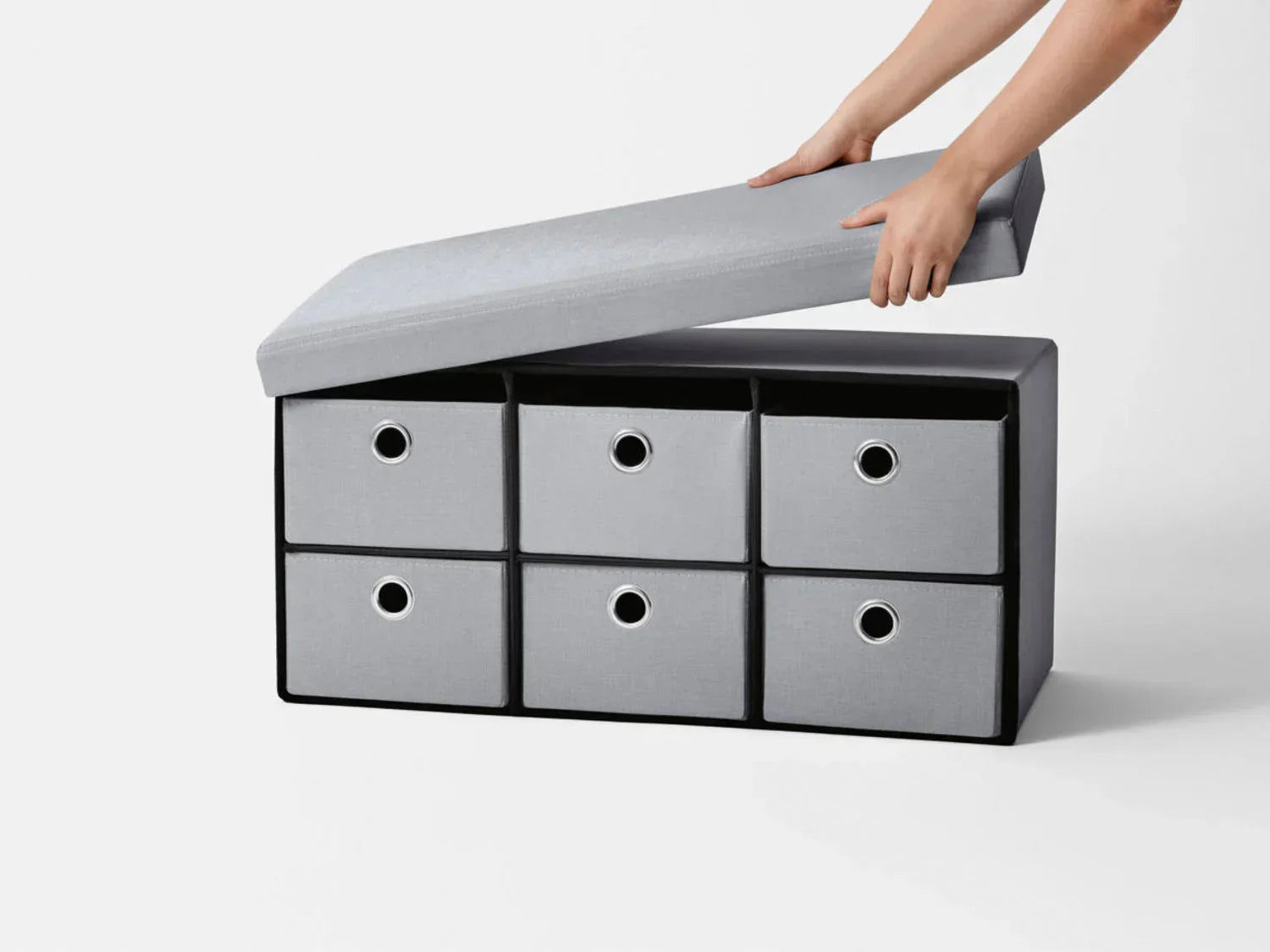 LIVARNO home Banc-coffre de rangement, avec 6 tiroirs