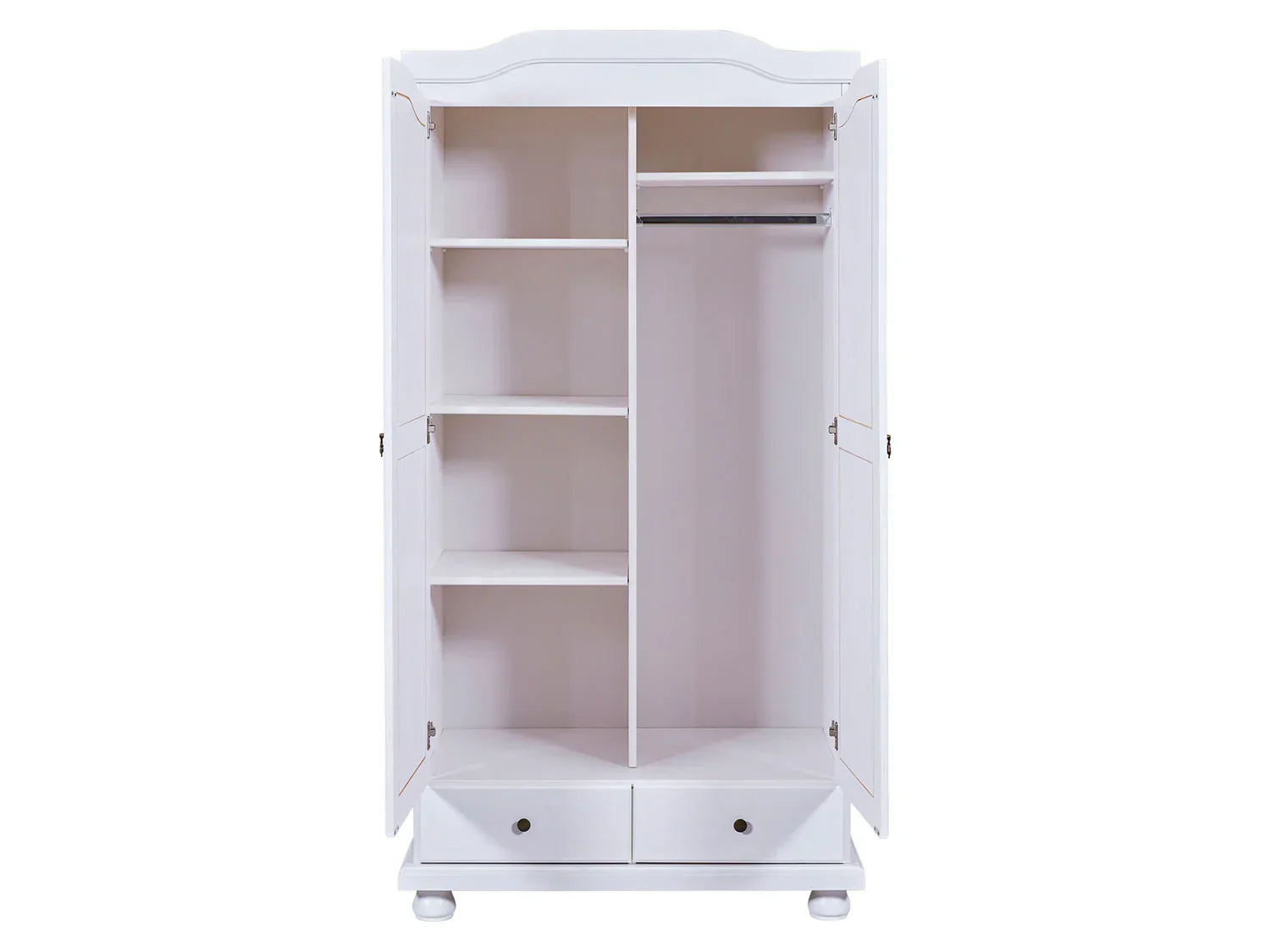 Inter Link Armoire rustique Kappl ou Reutte,  2, 3 ou 4 portes, blanche