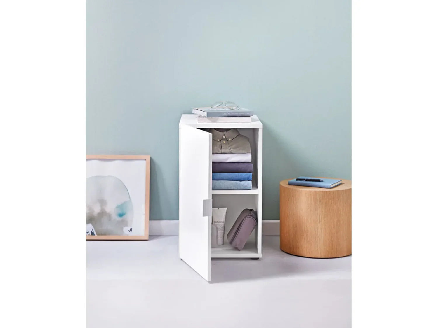 LIVARNO home Armoire multifonction Liverpool, 47,8 x 38,5 x 63,4 cm, blanche