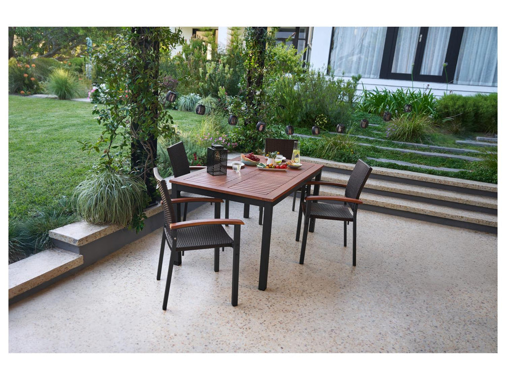 LIVARNO home Table de jardin + Lot de 4 fauteuils Valencia