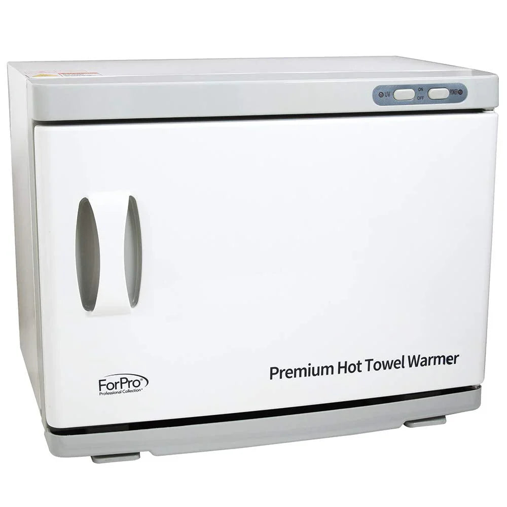 ForPro Professional Collection Premium Hot Towel Warmer, 23L Extra Large Capacity, Two Stainless Steel Racks, White