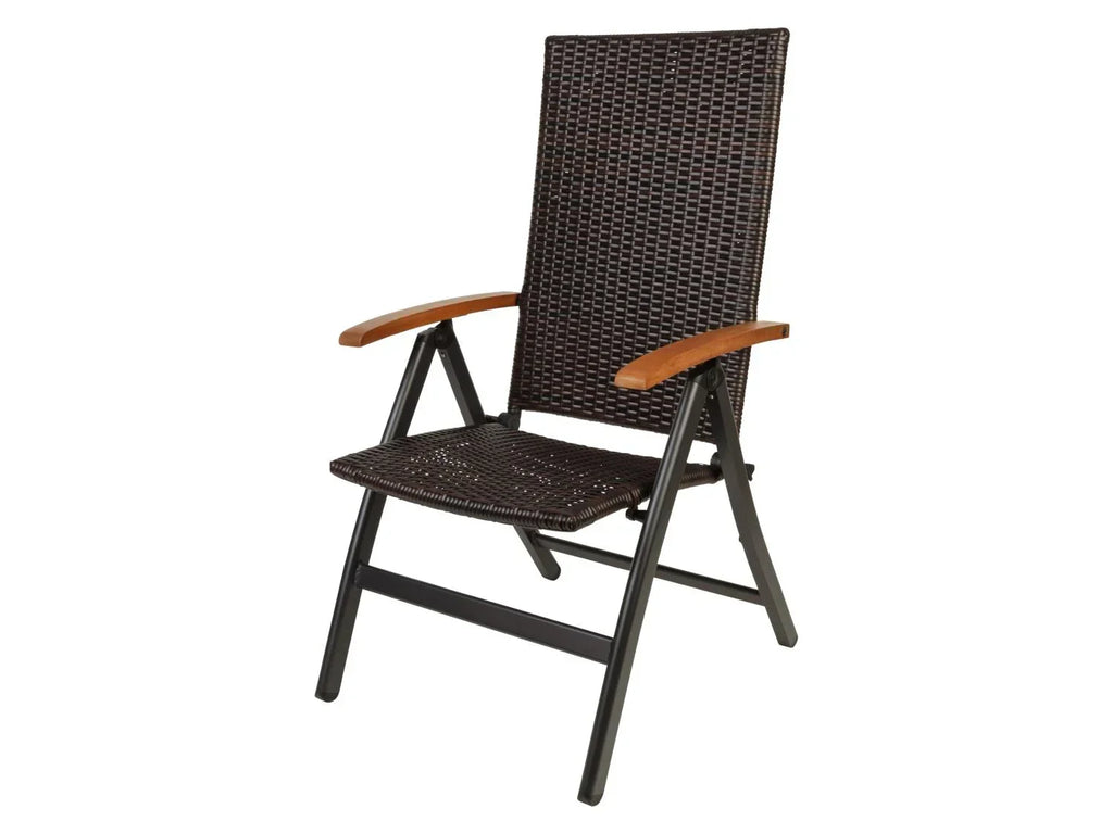 LIVARNO home Ensemble en rsine tresse  Valencia , 5 pices - table extensible & 4 fauteuils pliants