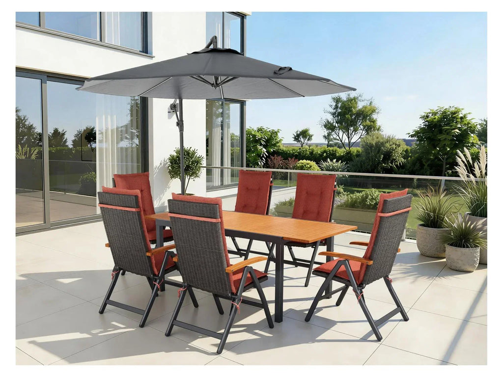 LIVARNO Table de jardin + Lot de 6 fauteuils Valencia