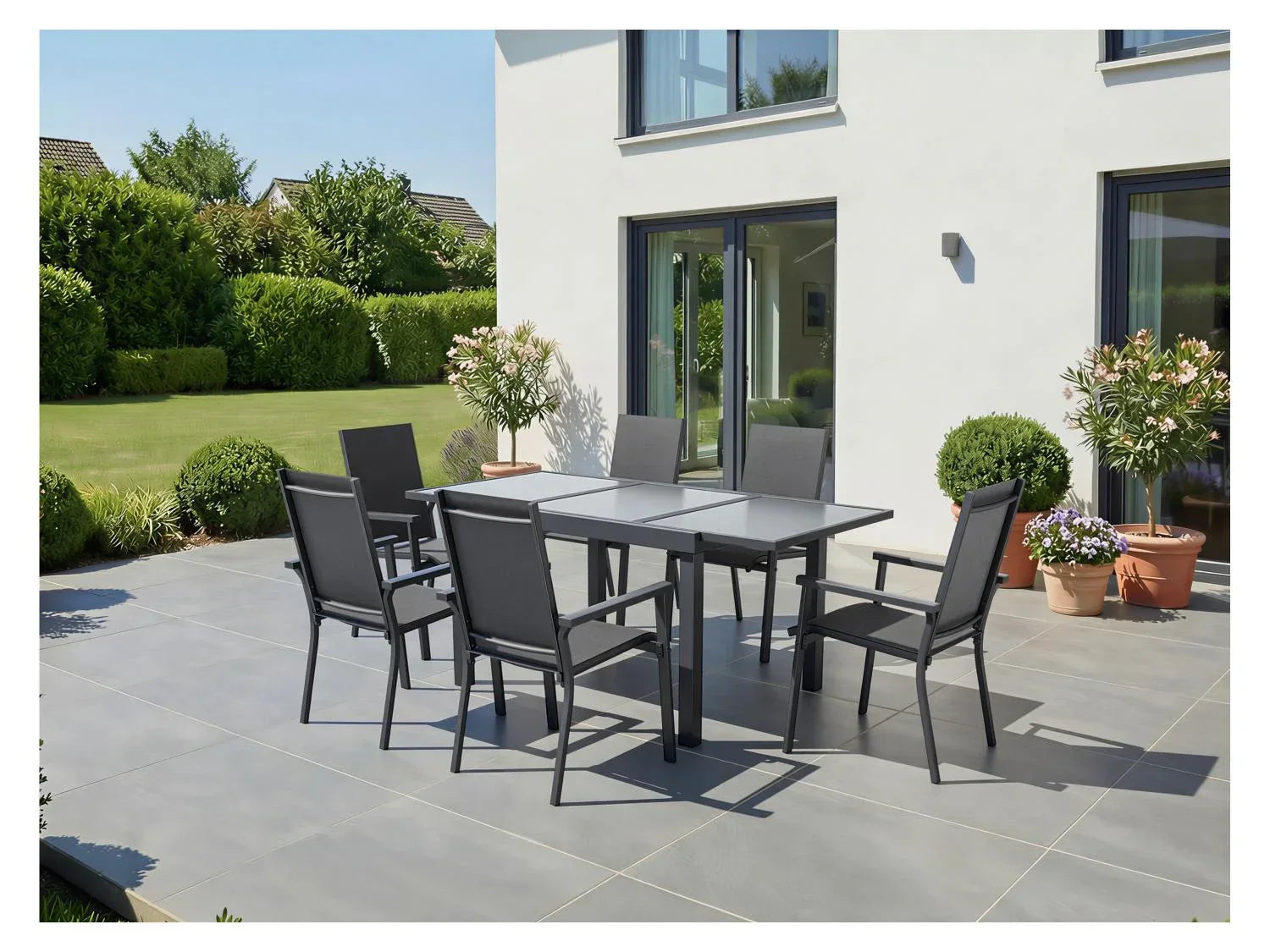 LIVARNO Table de jardin + Lot de 6 fauteuils Houston