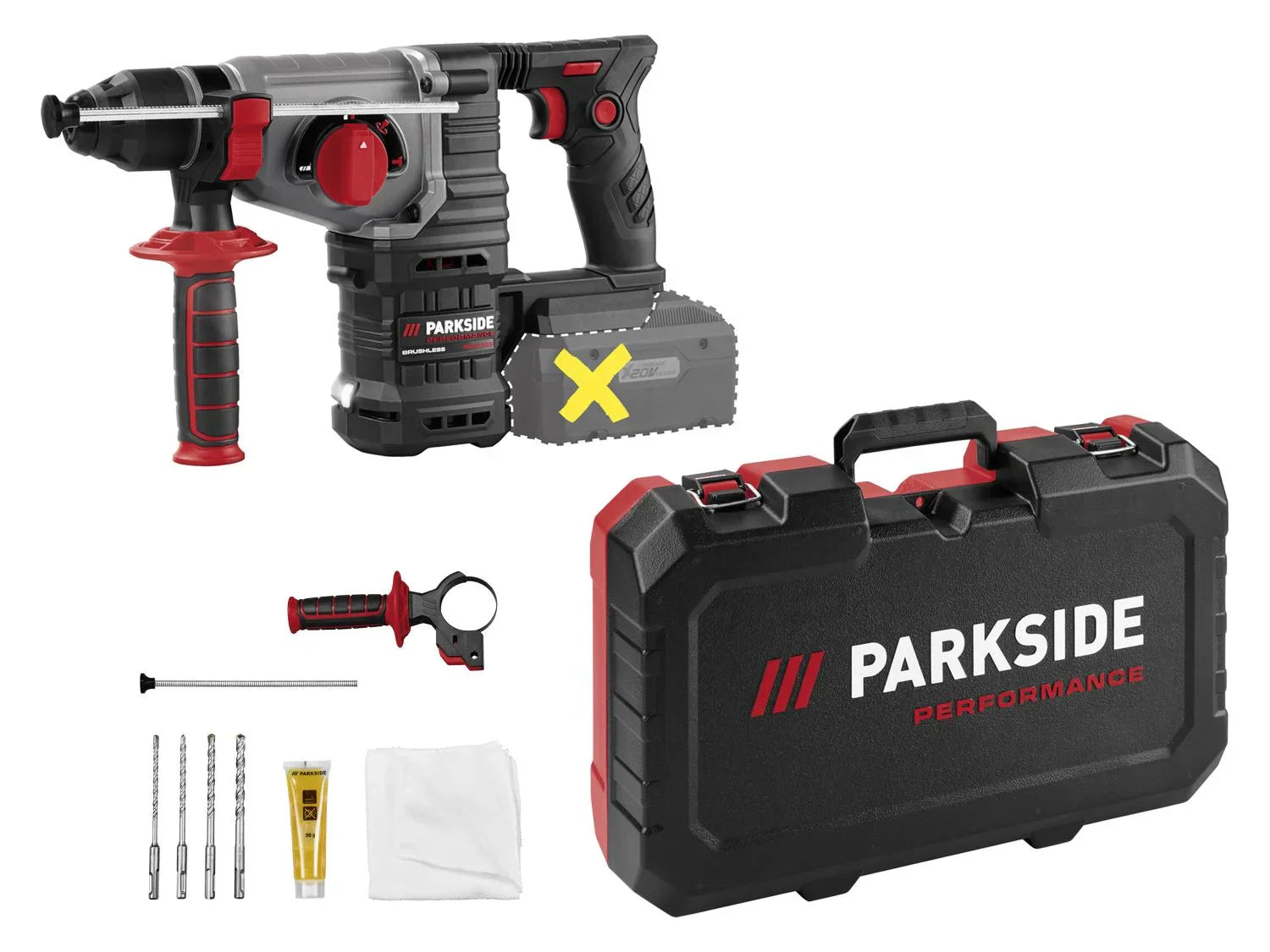 PARKSIDE PERFORMANCE Perforateur-burineur sans fil PPAKH 20-Li A1, 1,9 J, 20 V