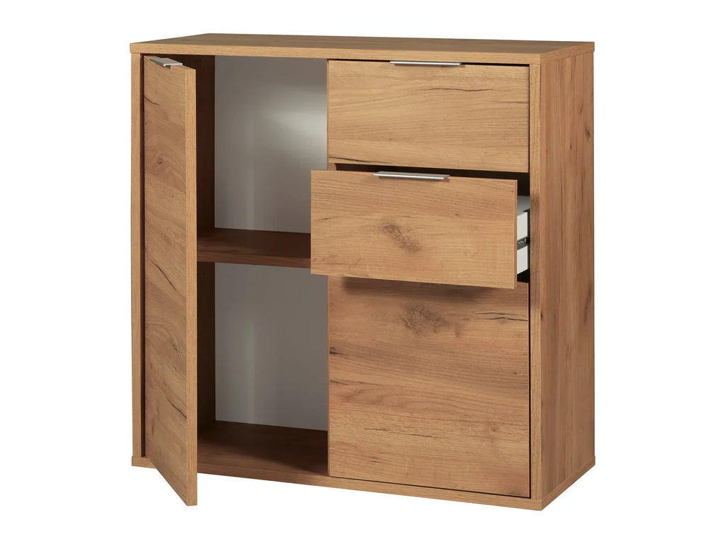 LIVARNO home Commode Verona 2 tiroirs 2 compartiments, 80 x 80 x 35 cm, imitation chne