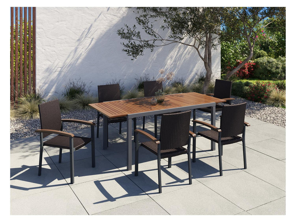 LIVARNO Table de jardin + Lot de 4 fauteuils Valencia