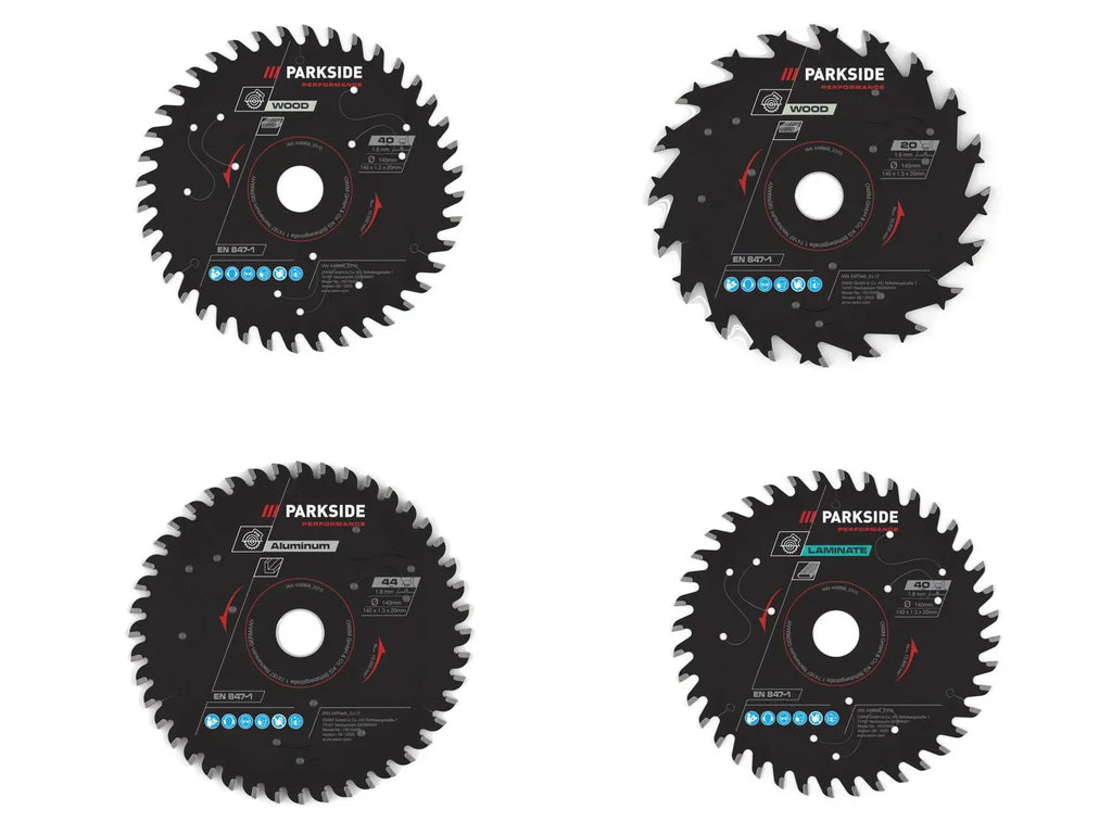 PARKSIDE PERFORMANCE Lame de scie circulaire,  140 mm, 20 dents, 40 dents, 44 dents