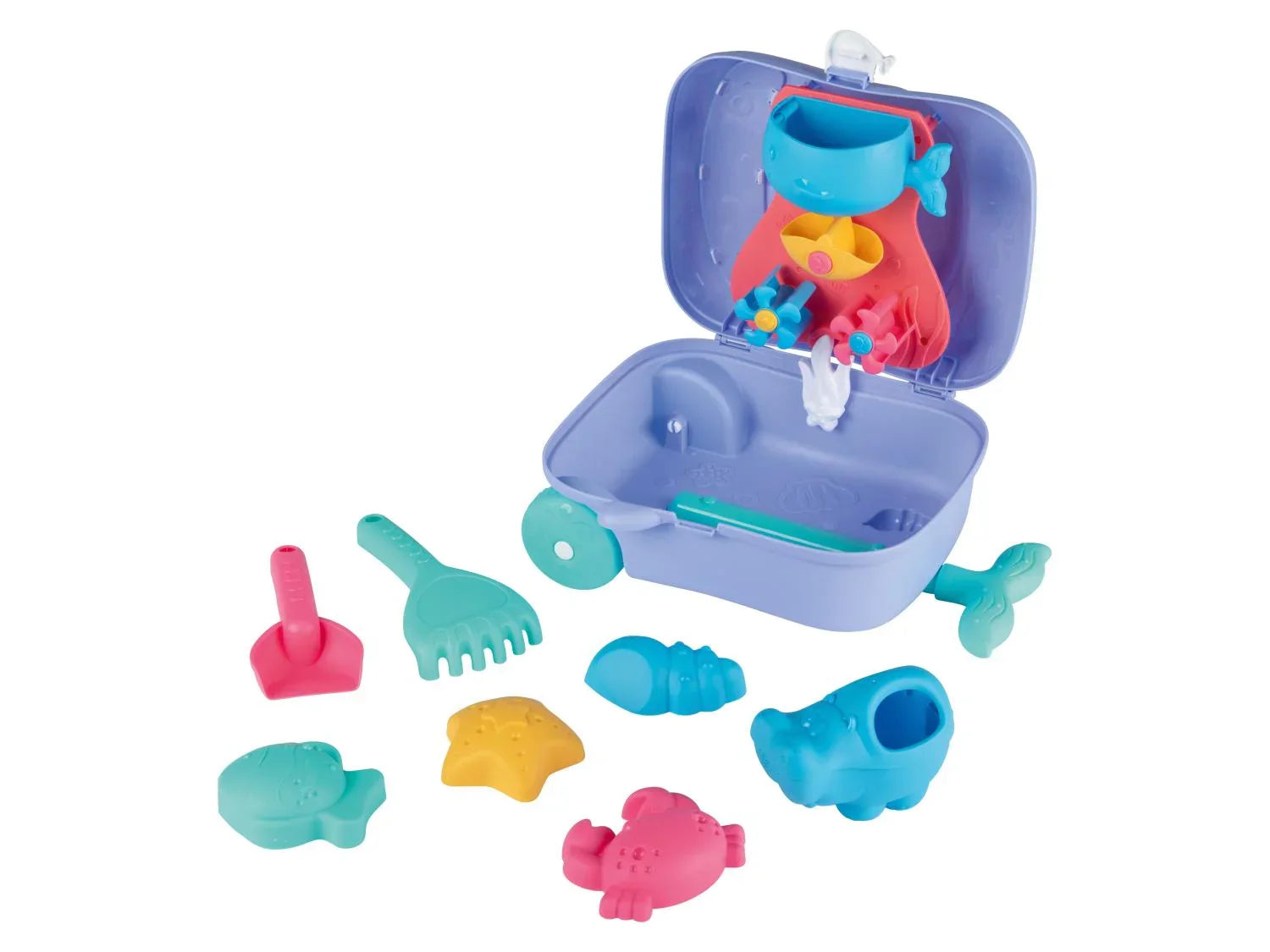 lupilu Valise  roulettes avec jouets de plage
