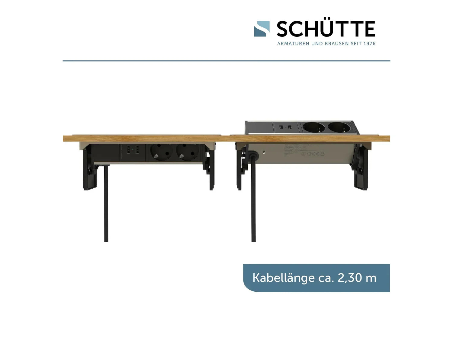 Schtte Bloc multiprises encastrable pour plan de travail