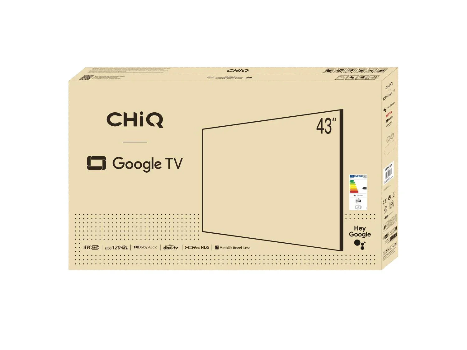 Chiq Smart TV UHD U43M10V, 43 pouces (108 cm)