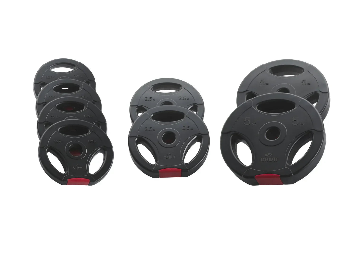 CRIVIT Lot de 8 disques de musculation, 20 kg