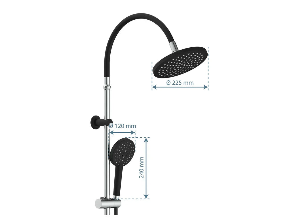 Schtte Colonne de douche MATAO RAIN, douche  pluie mobile et douchette