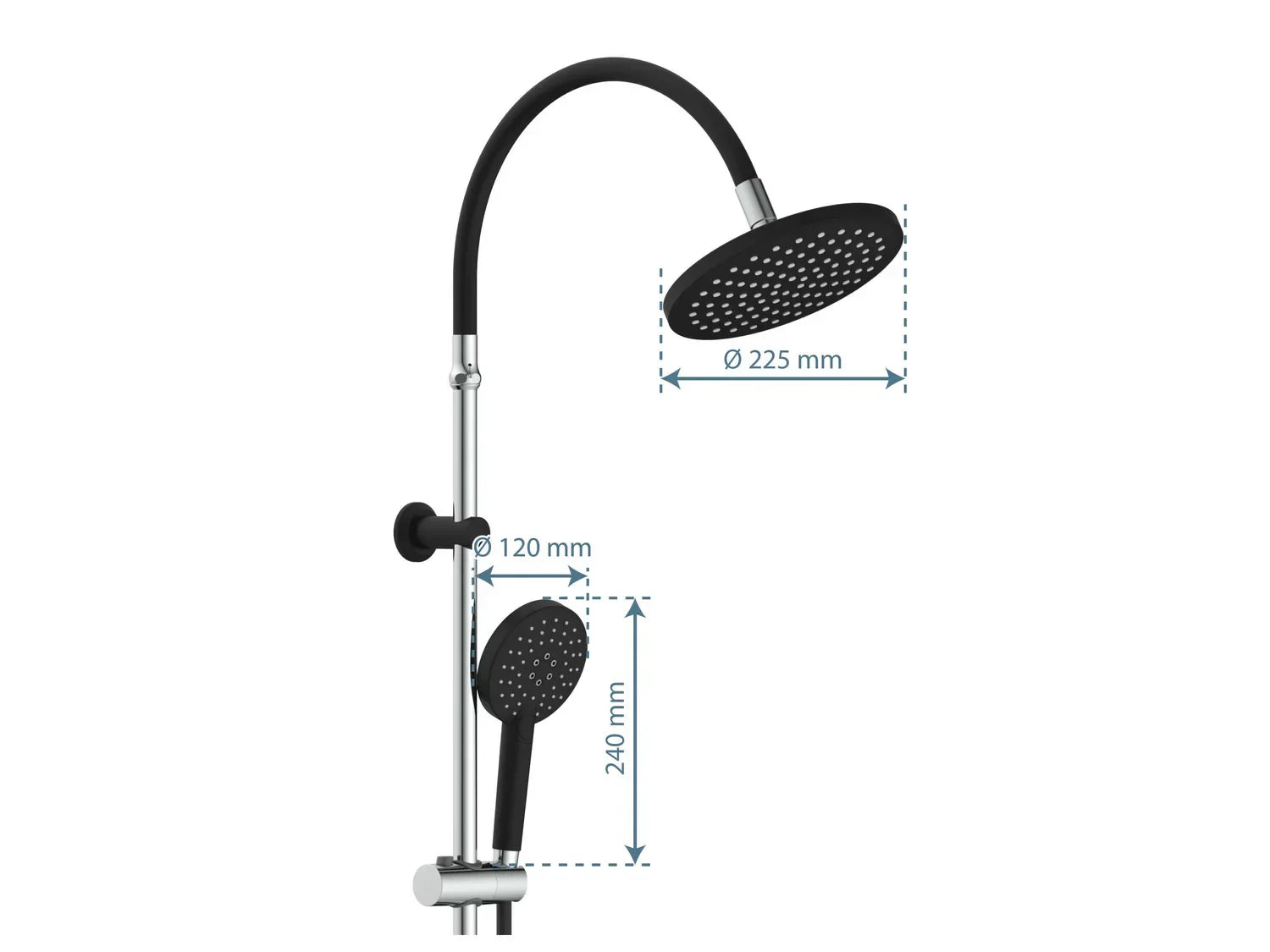 Schtte Colonne de douche MATAO RAIN, douche  pluie mobile et douchette