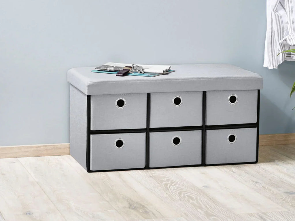 LIVARNO home Banc-coffre de rangement, avec 6 tiroirs
