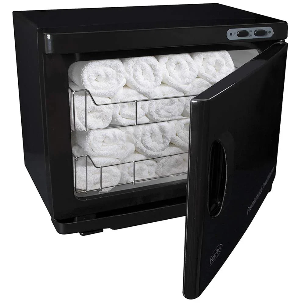 ForPro Professional Collection Premium Hot Towel Warmer, 23L Extra Large Capacity, Two Stainless Steel Racks, White