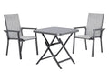 LIVARNO Table de jardin + Lot de 2 fauteuils en aluminium Houston
