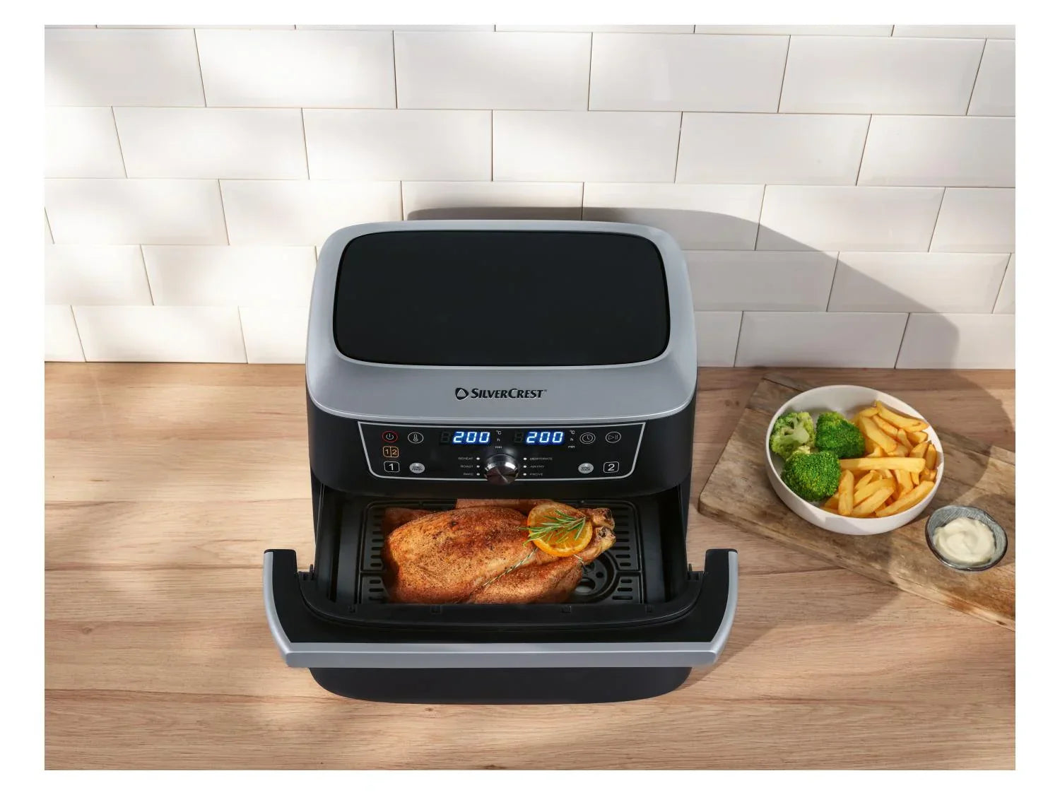 SILVERCREST Friteuse  air chaud double compartiment