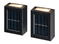 LIVARNO home Lot de 2 Appliques murales solaires  LED