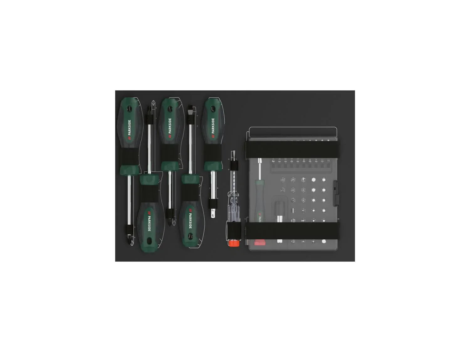 PARKSIDE Mallette  outils, 108 pices