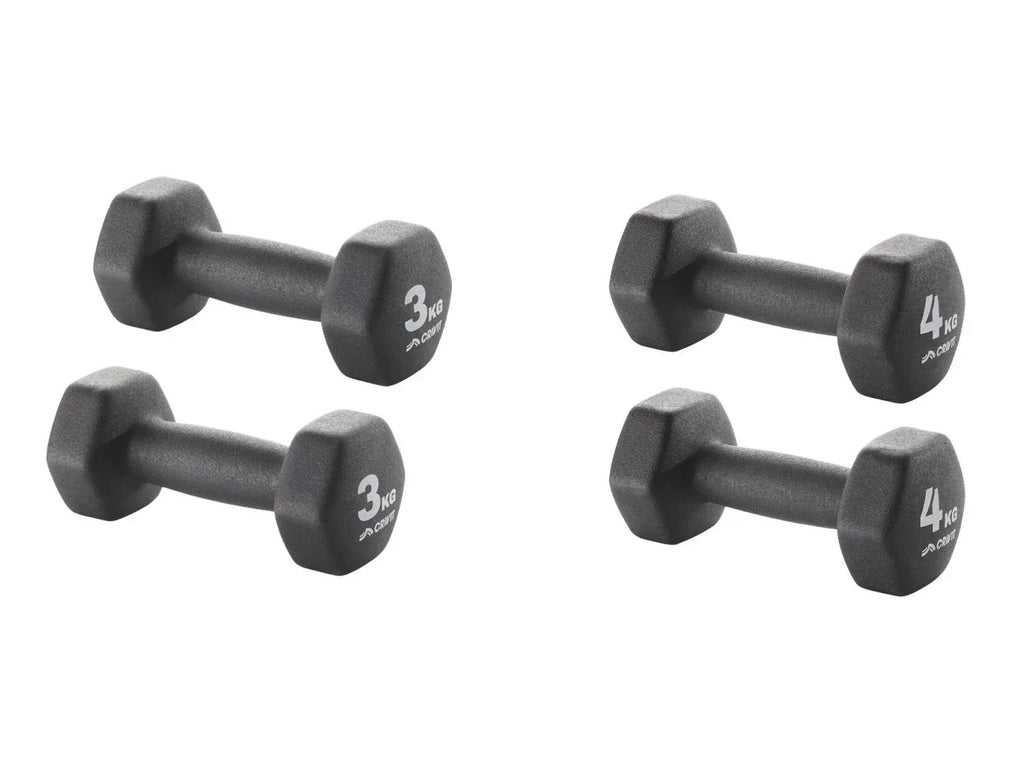 CRIVIT Lot d'haltres, 2x 3 kg ou 2x 4 kg