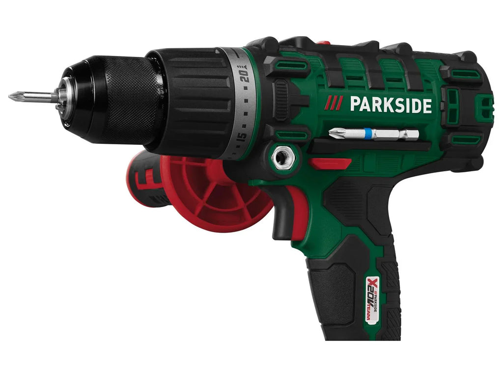 PARKSIDE Set perceuse-visseuse  percussion sans fil PSBSA 20-Li + batterie + chargeur, 20 V