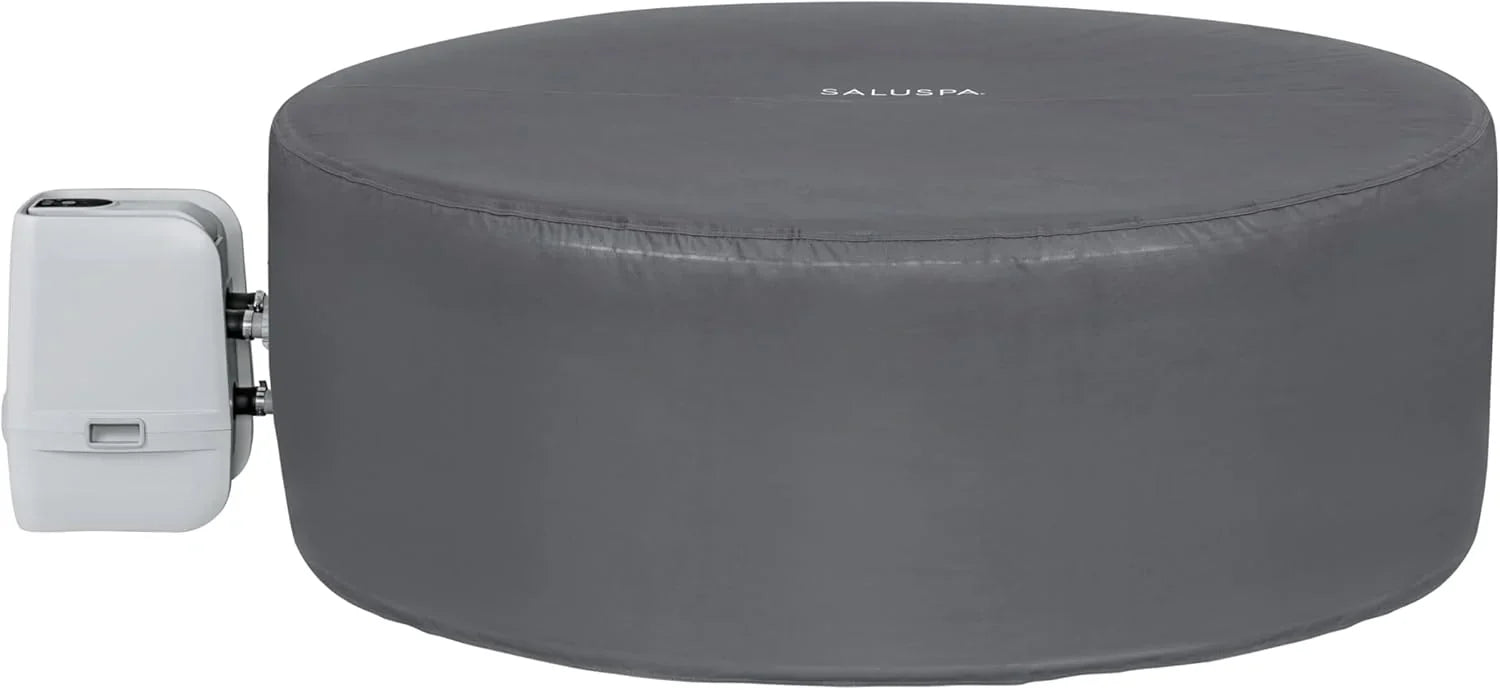 Inflatable Hot Tub Spa (71 x 26) | Portable Hot Tub with 2 Covers (1 Energy-Efficient Thermal Cover and 1 Standard Cover) | Fits Up to 2-4 Persons | Black