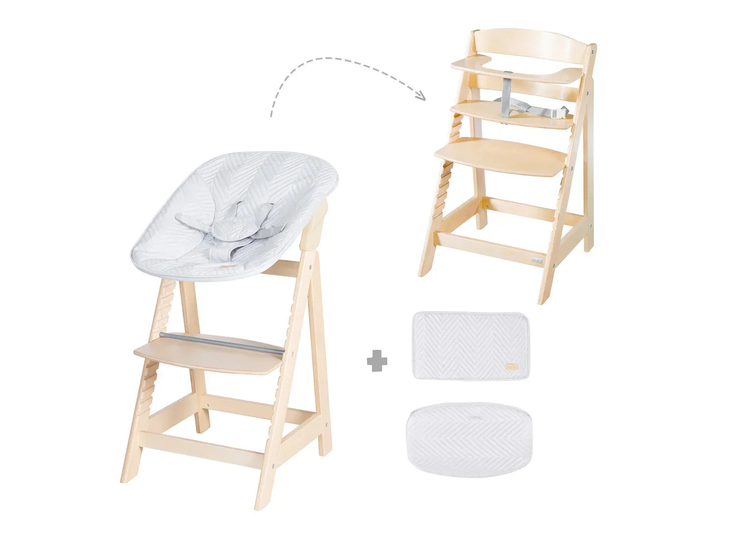 roba Chaise haute volutive Born Up Zick Zack 2 en 1