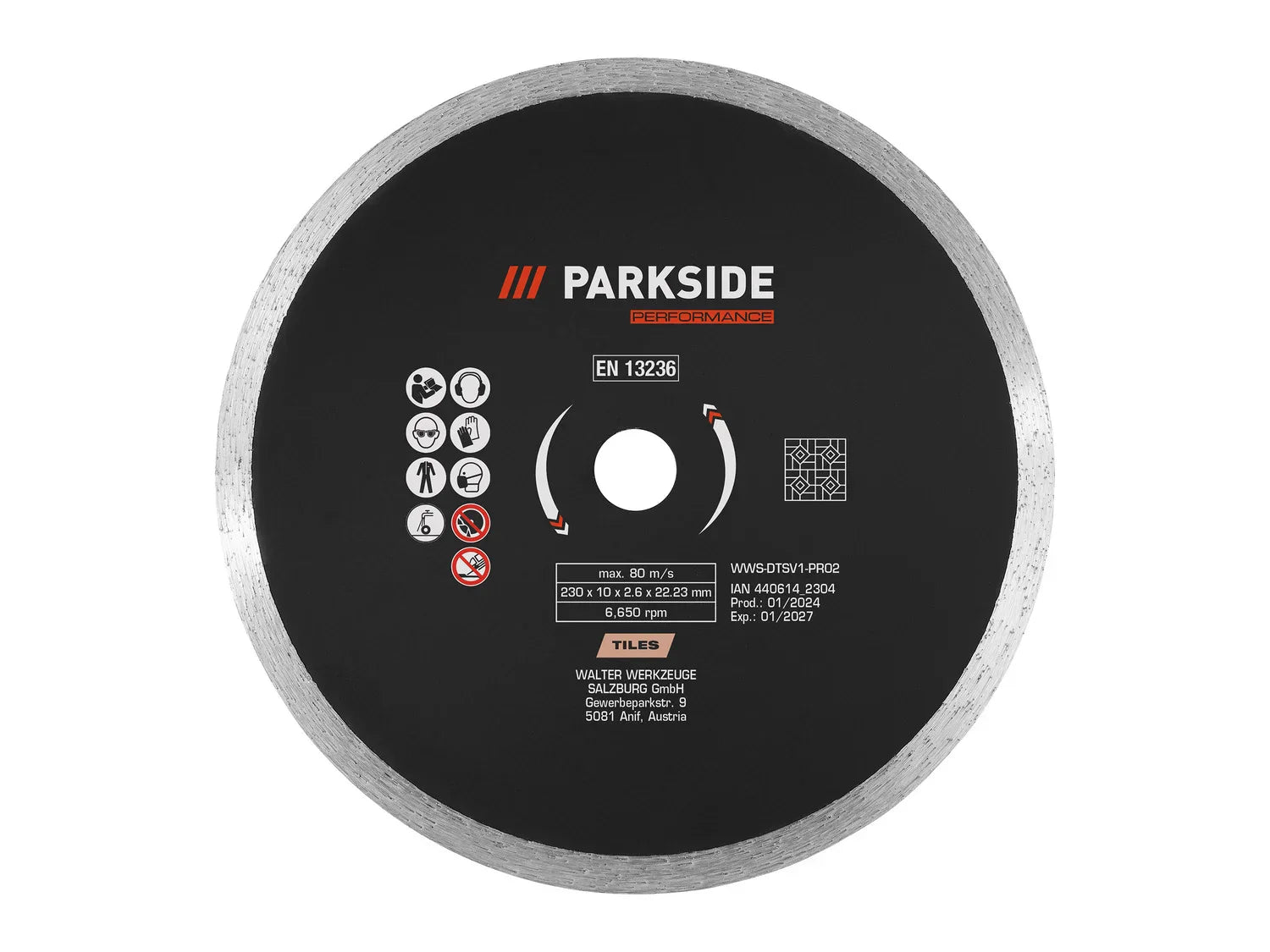 PARKSIDE PERFORMANCE Disques  trononner ou disques  barber,  230 mm