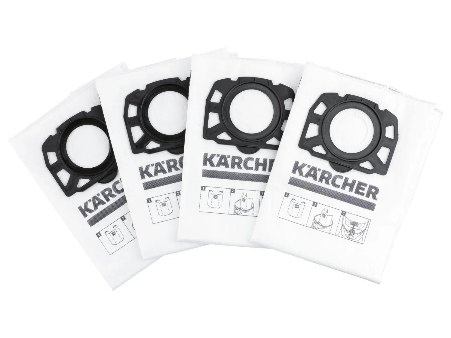 Krcher Lot de 4 sacs filtrants en non-tiss