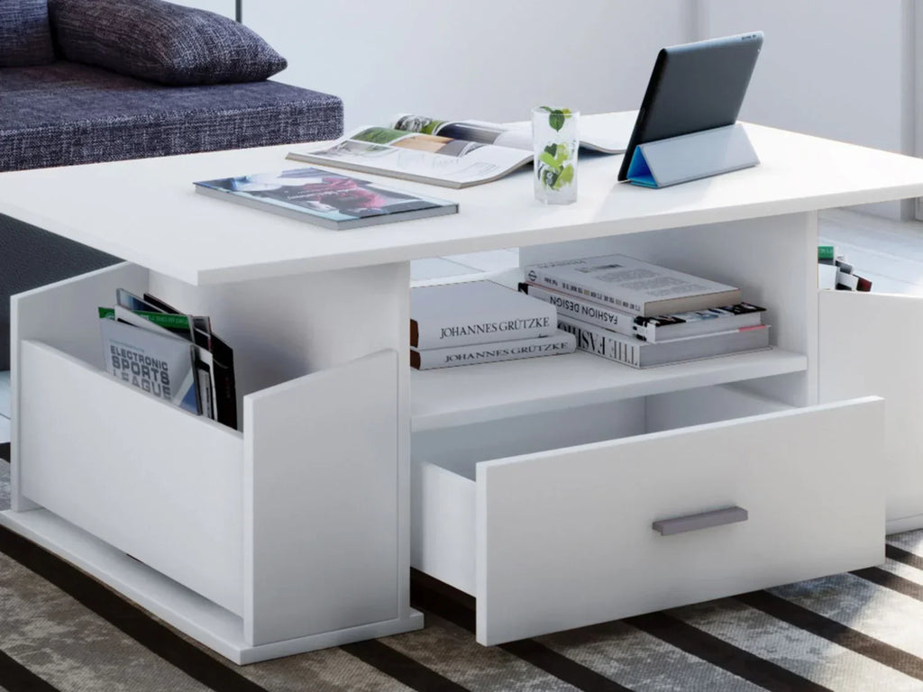 VCM Table basse Junata, avec tiroir, 44 x 110 x 52 cm